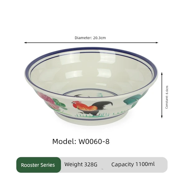 Melamin Retro Horoz Desenli Saray Kase - 8 - W0060-8