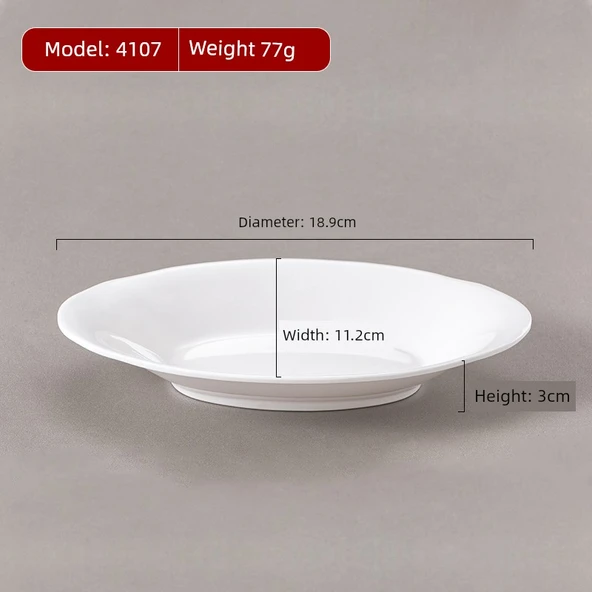 Porselen Desenli Çin Hızlı Yemek Kasesi 4.5 inç - 4107 Beyaz