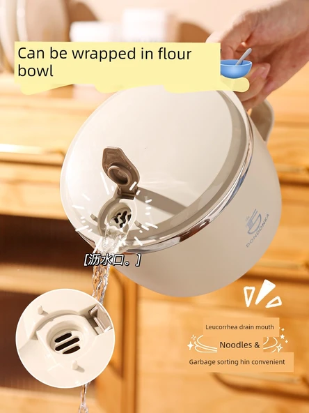 Paslanmaz Çelik Hazır Noodle Kasesi - Süt Kahverengi Küçük Boy + Sofra Seti - Resim 4