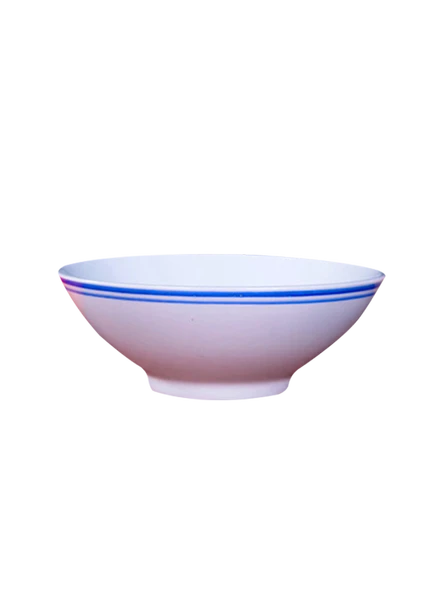 Retro Seramik Noodle Kasesi - 20.5cm - Mavi Kenarlı - 6