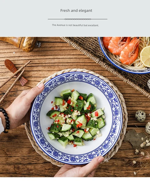 Porselen Noodle Kasesi - 7.5 inç Yüksek Ayaklı Altın Ejderha Kase - Resim 8