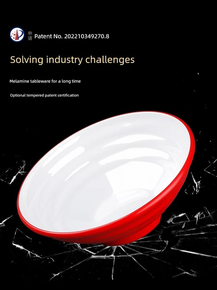 Melamin Noodle Kasesi - 8 inç Turuncu Beyaz [A5 melamin] - 3