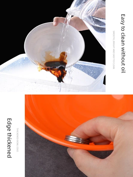 Melamin Noodle Kasesi - 8 inç Turuncu Beyaz [A5 melamin] - 5