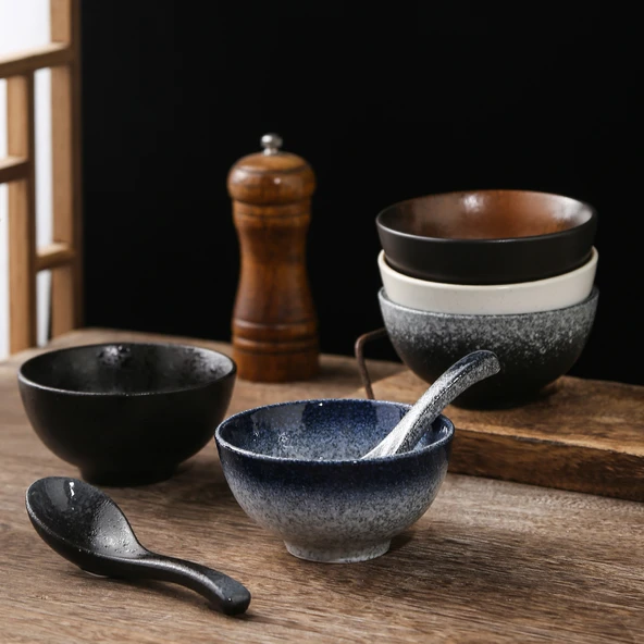 Japon Minimalist 11.5 cm Pirinç Kasesi - Çay Pası - 2