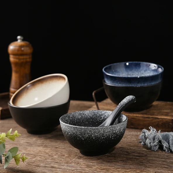 Japon Minimalist 11.5 cm Pirinç Kasesi - Parlayan Kar - 5