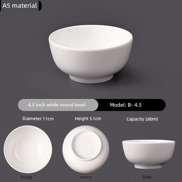 A5 Melamin Kase - 4.5 inç Beyaz - 10'lu Paket