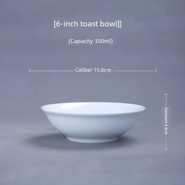 Jingdezhen Porselen Kase - 6 inç Yüksek Beyaz Porselen Kovalı Kase