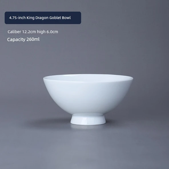 Jingdezhen Porselen Kase - 4.7 inç Jinglong Kadeh Pirinç Kasesi
