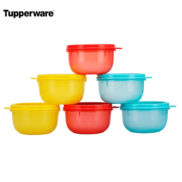 Tupperware Küçük Yuvarlak Kase 260ml 6'lı Set - Karışık Renkler