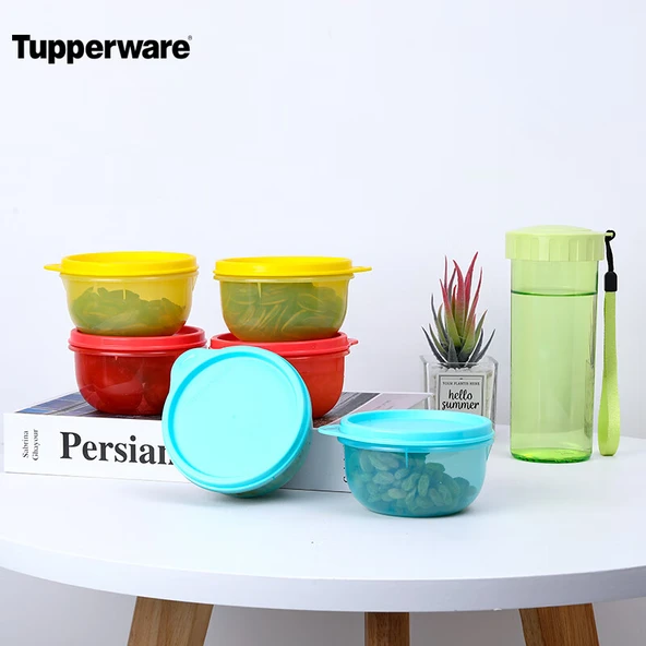 Tupperware Küçük Yuvarlak Kase 260ml 6'lı Set - Karışık Renkler - 2