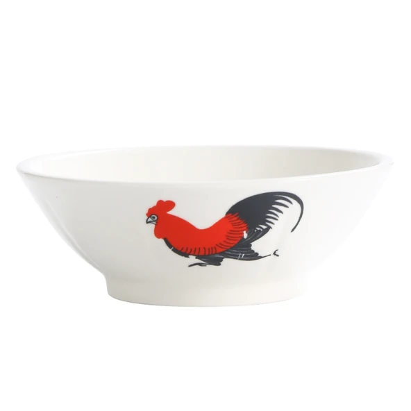 Retro Seramik Tavuk Desenli Kase - Kaşıklı (Model 1) - 6