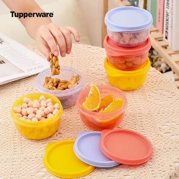 Tupperware Küçük Yuvarlak Kase 260ml 6'lı Set - Karışık Renkler - 6