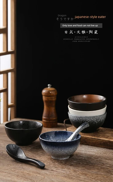 Japon Minimalist 11.5 cm Pirinç Kasesi - Yıldızlı Gökyüzü - 7
