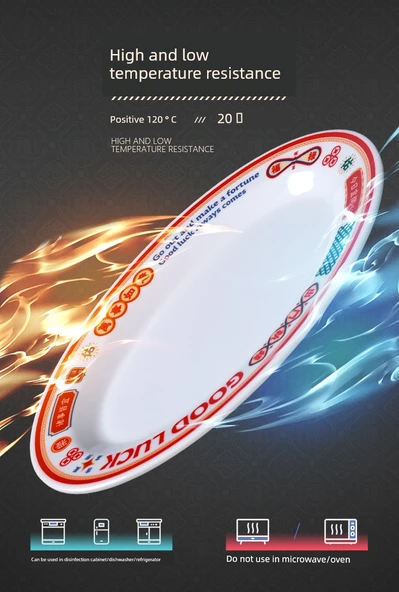 Melamin Servis Tabağı - 9 inç - Ekstra Kalın - 7