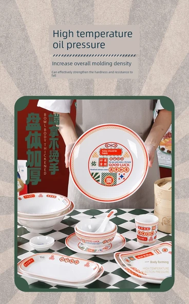 Melamin Servis Tabağı - 9 inç - Ekstra Kalın - 10