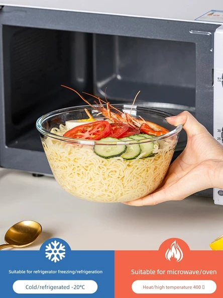 1500ml Kapaklı Isıya Dayanıklı Cam Kase - 3