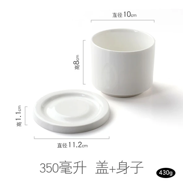 Japon Seramik Güveç Tatlı Kasesi Kapaklı ve Kaşıklı - Ginseng Fincan (350 ml) Kapak + Gövde