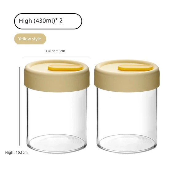 Cam Buharda Pişirme Kabı - Açık Sarı 430ml - İkili
