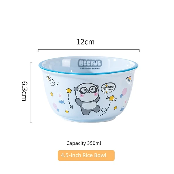4.5 inç Kırmızı Panda Desenli Seramik Kase