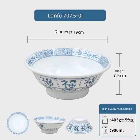 Melamin Retro Noodle Kasesi - 707.5-01 Lanfu