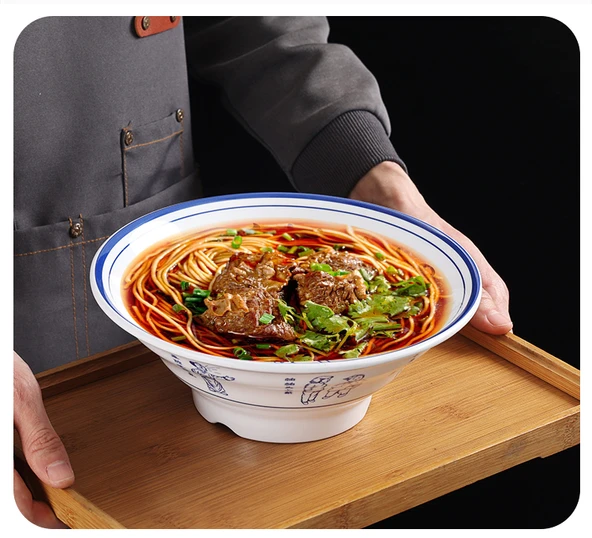 Melamin Noodle Kasesi - 56607.5 Dal ve Çiçek Desenli - 7.5 inç - 9