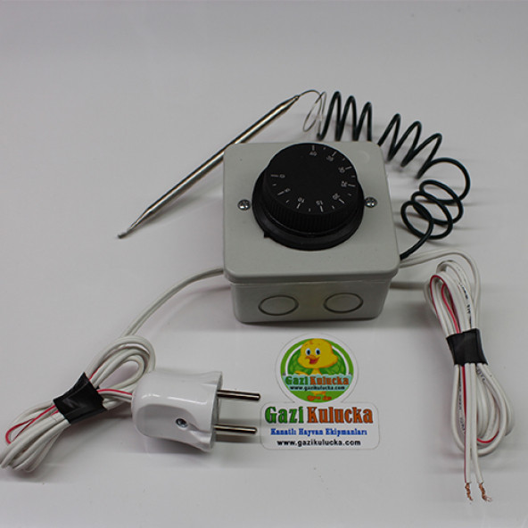 Analog Ayarlı Gazlı Termostat 0-40 Ayarlayan Civciv Kafes Isıtma - 2