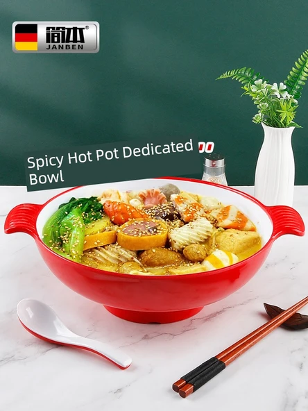 Melamin Noodle Kasesi - 8 inç Koyu Yeşil Geliştirilmiş ve Ağırlıklı - 2