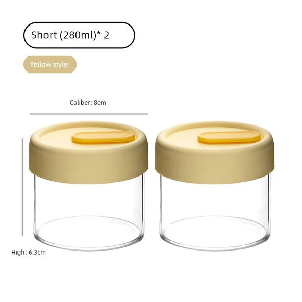 Cam Buharda Pişirme Kabı - Açık Sarı 280ml - İkili