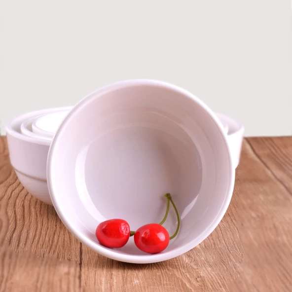 Beyaz Melamin Kore Ramen Kasesi - 5.5 inç - 5