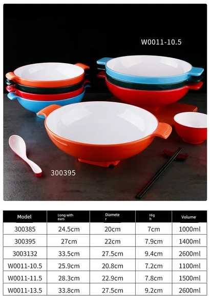 Melamin Noodle Kasesi - 8 inç Koyu Yeşil Geliştirilmiş ve Ağırlıklı - 9