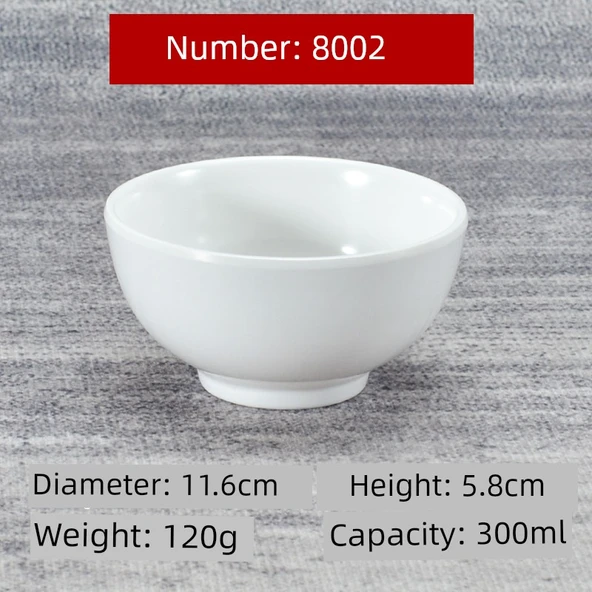 A5 Melamin Kase - 11,4 cm - Kalın Yuvarlak Kase - 8002