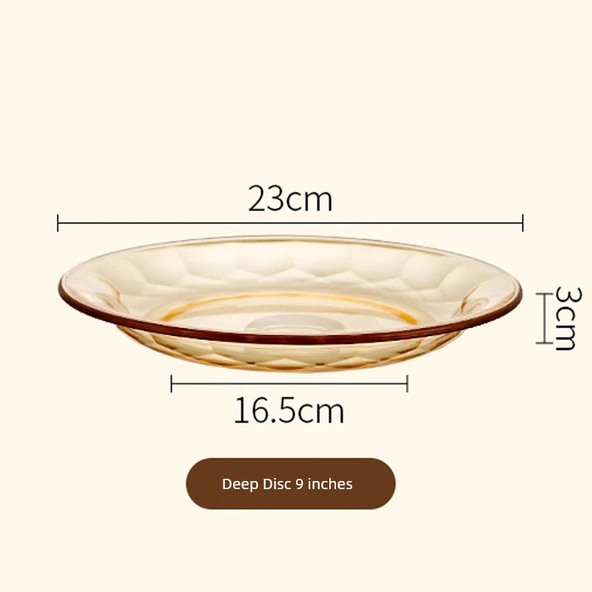 Amber Cam Derin Tabak 23cm - Tekli