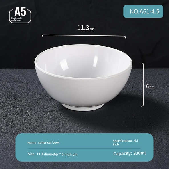 Melamin Kase - 4.5 inç Sade - A5 Gıda Sınıfı