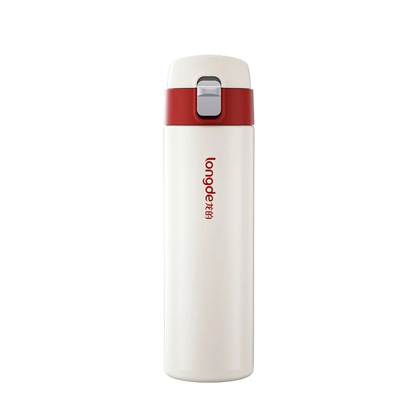 Vakumlu Paslanmaz Çelik Termos - Beyaz - 450ml