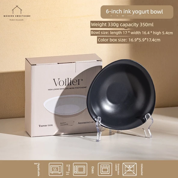 Seramik Tatlı/Yoğurt Kasesi - 6 inç Mürekkep