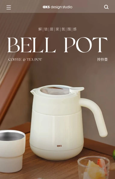 800ml Paslanmaz Çelik Termos - Çay ve Su Ayırıcı - Beyaz - 6