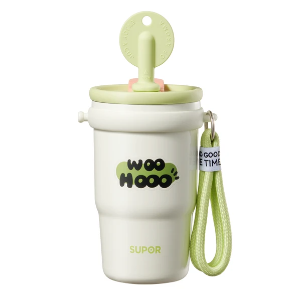 Çift Taraflı Paslanmaz Çelik Termos - 650ml - Açık Yeşil