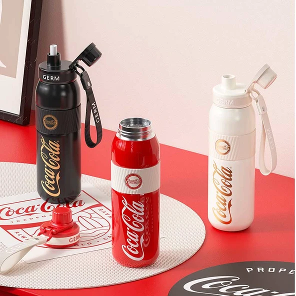 Coca-Cola Temalı Termos Bardak - 580ml - Siyah - 6