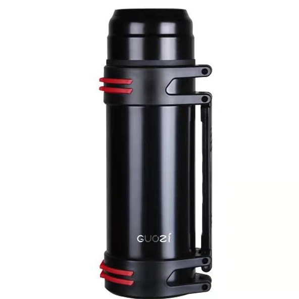 2000ml Seyahat Termosu - Kırmızı Siyah
