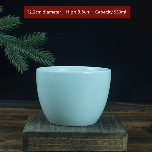 Jingdezhen Mavi Kenarlı Antika Kase - Yingqing 5 inç Tavuk Tenceresi