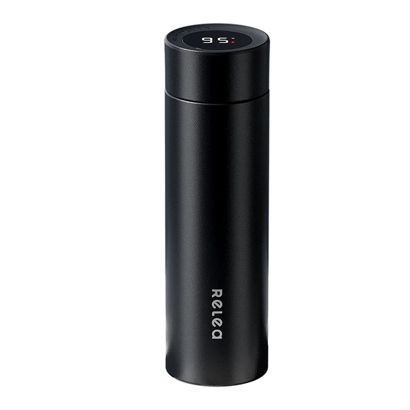 Dijital Ekranlı Termos - 316L Paslanmaz Çelik - 500ML - Gece Siyahı