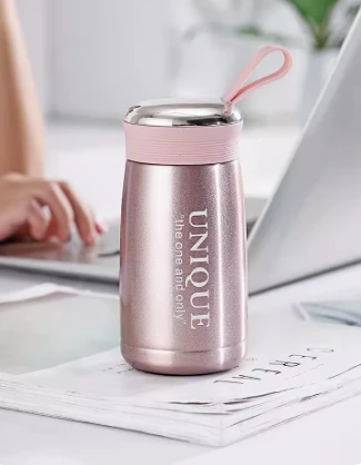 Paslanmaz Çelik Süzgeçli Termos - Mavi - 360ml - 2