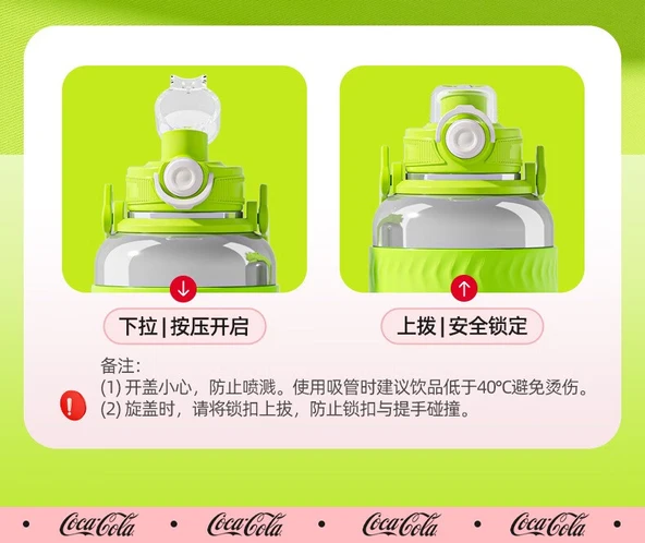 Coca-Cola Temalı 850ml Termos Bardak - Kırmızı - 9
