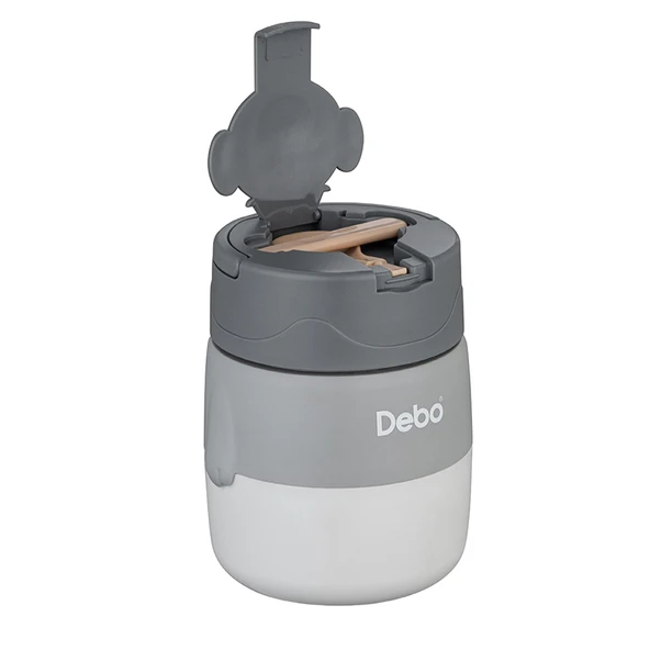 Paslanmaz Çelik Yemek Termosu - Gri - 500ml - 3