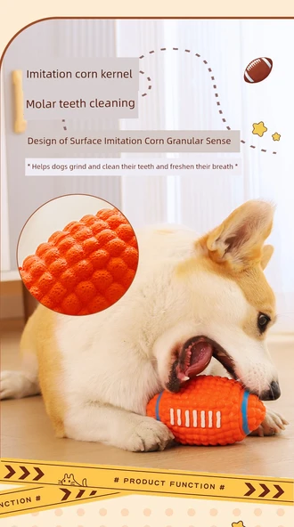 Köpek Çiğneme Oyuncağı Topu - Küçük Boyut Isırmaya Dayanıklı Patlayan Toplu - Resim 9