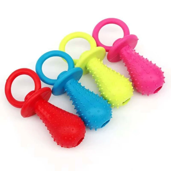 Vinil Köpek Oyuncağı - Sesli Emzik Küçük 9cm x 3.8cm