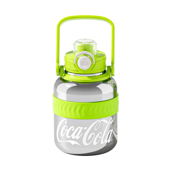Coca-Cola Temalı 850ml Termos Bardak - Yeşil