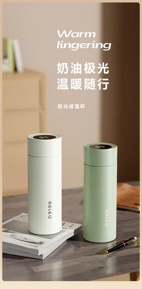 Standart Termos - 316L Paslanmaz Çelik - 400ML - Lotus Yeşili - 4