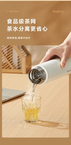 Standart Termos - 316L Paslanmaz Çelik - 400ML - Lotus Yeşili - 8