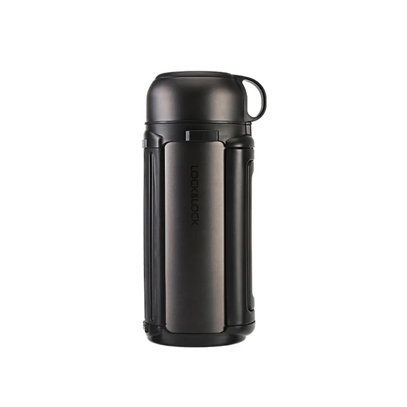 1.5L Geniş Ağızlı Termos - Siyah